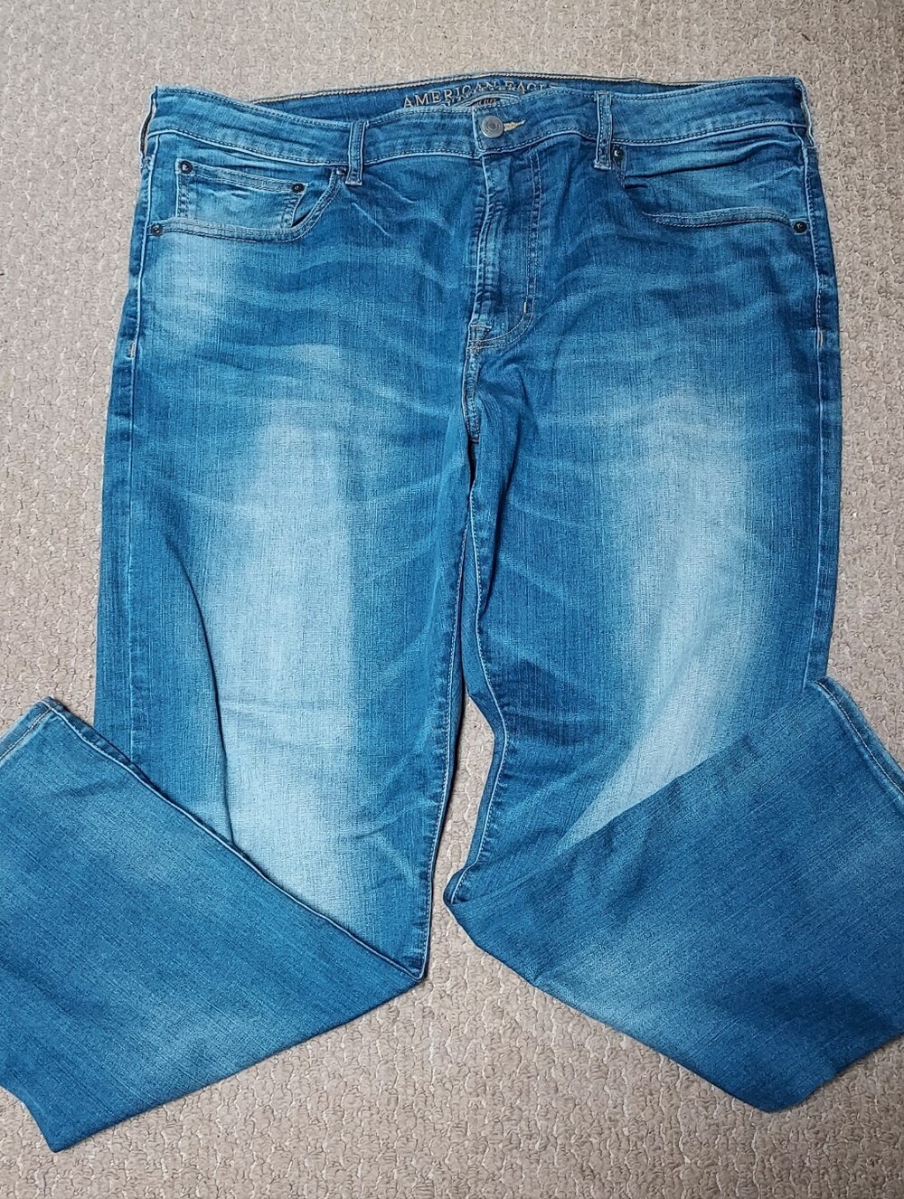 American Eagle Outfitters Jeans Extreme Flex Relaxed Straight Leg 38x30 Basic
